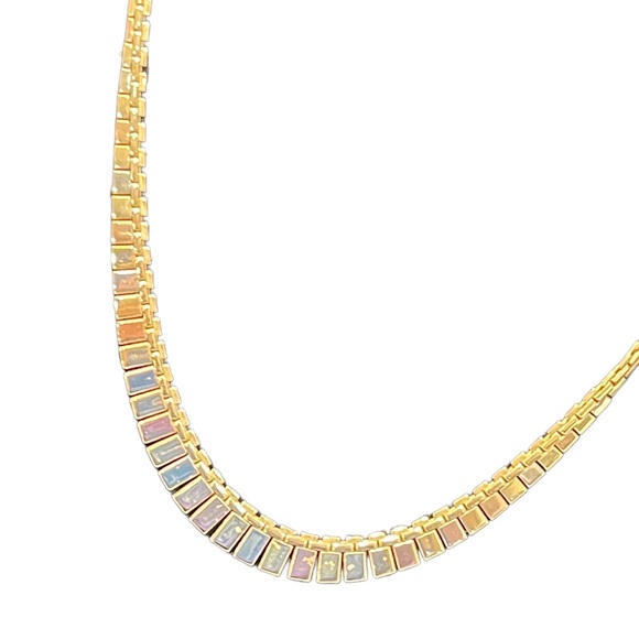 Vintage 14K Solid Gold Heavy Tricolor Cleopatra necklace Heavy’ Italy - Picture 8 of 16